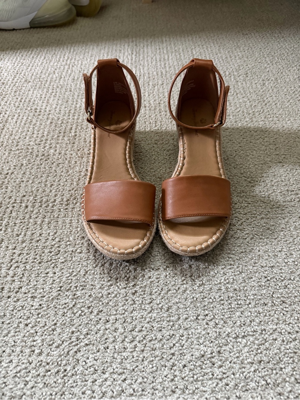 Seychelles Brown Leather Ankle-Strap Espadrille Sandals